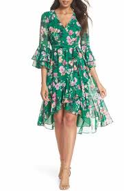 The Cutest Green And Pink Floral Dress With Long Sleeves Beautiful Spring Wedding Guest Style Weddingguestdress We Vestido Campana Ropa Vestidos De Fiesta