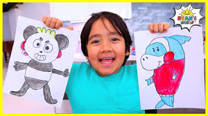 In this video wally and weezy color a ryan s world coloring page. Learn To Draw And Color Combo Panda For Kids With Ryan Youtube