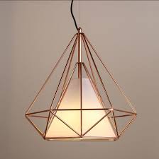 Copper Diamond Wire Cage Pendant Light Tudo Co Tudo And Co