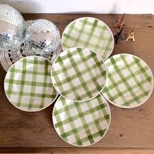 Assiettes A Dessert Moulin Des Loups Brocanteandco Boutique En Ligne De Brocante Vaisselle Vintage Decor Ecossais Assiette A Dessert