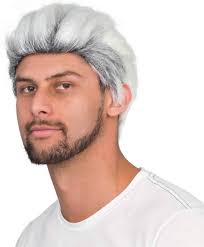 Amazon.com: Costume Agent Adult Deluxe Son of Villain Carlos Wig (White and  Gray) : Clothing, Shoes & Jewelry