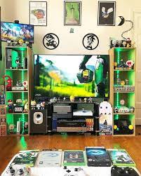 Are You Hyped For Halo Infinite From Steamy Streamers Share Video Game Room Design Video Game Rooms Basement Bar Designs