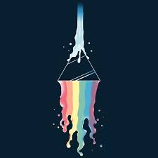 Rainbow Drip Pop Culture Tshirts Teeturtle Nerdy Shirts