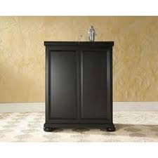 Crosley Furniture Alexandria Expandable Bar Cabinet In Black Finish Kf40001abk Bar Cabinet Crosley Furniture Stemware Storage