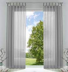 Check spelling or type a new query. Amazon De 2er Pack Gardinen Transparent Vorhang Set Wohnzimmer Voile Schlaufenschal Mit Bleibandabschluss Hxb 225x140 Cm Grau 61000cn