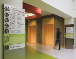 Level Two Elevator And Sign Jpg 570 440 Wayfinding Healthcare Design Health Care