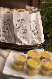 We Tied The Knot Pretzel Wedding Favors Wedding Reception Favors Of Pretzels At Aronimink G Wedding Reception Favors Wedding Favors Fall Wedding Favors Cheap