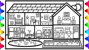 Simple garden sketch at paintingvalley com explore collection of. How To Draw A House With A Garden And A Pond Easy Simple House Drawing Art For Everyone Youtube
