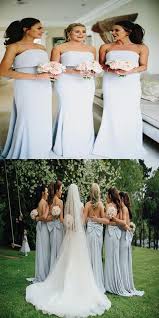 2019 Beautiful Vogue Strapless Light Grey Long Bridesmaid Dresses Vpwg004 Grey Bridesmaid Dresses Long Simple Bridesmaid Dresses