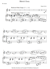 Shiroh Hora Klezmer Tune Sheet Music For Clarinet Sheet Music Clarinet Music
