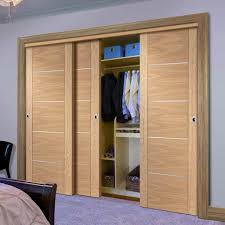 bespoke thruslide portici oak flush 3 door wardrobe and frame kit aluminium inlay prefinished sliding wardrobe doors wardrobe doors sliding wardrobe