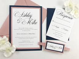 Beautiful Navy And Dusty Rose Pink Wedding Invitation Dark Etsy Pink Wedding Invitations Wedding Invitations Budget Wedding Invitations