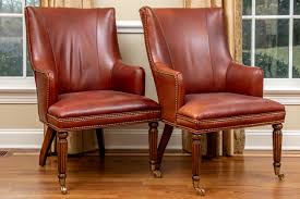Upholstery & repair, upholster chairs, furniture, upholstery cleaning, upholstery repair, reupholstery don't see your favorite business? Pair Of Club Chairs In Brick Rust Leather Upholstery Set 2 No Sun Damage 102702 Black Rock Galleries