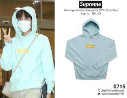Find out other track data such as harmonic matches and album . Bts Fashion Style Finder 190405 J Hope Supreme Box Logo Hooded