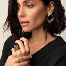 Fernando Jorge 'Stream' Medium Lines Loop Earrings