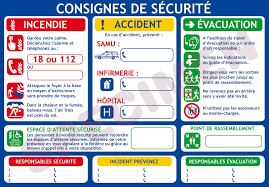 consignes de securite en cas d incendie consignes de securite consignes securite incendie