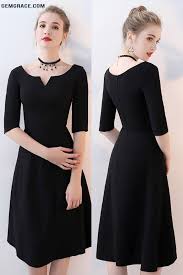 20 Off Special Occasion Dresses Simple Black Knee Length Party Dress Aline Bls Party Dresses With Sleeves Customizable Dresses Black Homecoming Dress Modest
