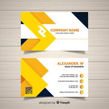 Free Modern Business Card Vector Template With Geometric Design Professional Business Card Design Business Card Design Black Business Cards Vector Templates