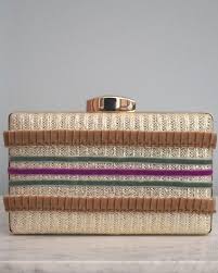 Los mejores complementos fiestas en oferta y baratos. Bolso Camel Con Tiras De Terciopelo De Colores