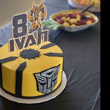 Bumblebee transformer theme this cake design came from. Bumblebee Cake Topper Bumblebee Party Transformer Party Transformer Jo Seasons Crafts