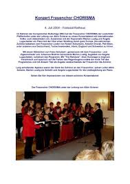 Doch auch beim länderspiel rollten panzer. Konzert Frauenchor Chorisma Liedertafel