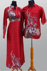 Model Batik Couple Untuk Orang Tua Gaun Lengan Panjang Model Pakaian Batik