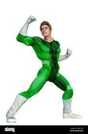 super power hero cartoon doing a super pose. This guy in clipping path is  very useful for graphic design creations, 3d illustration Stock Photo -  Alamy