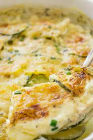 Potato And Zucchini Gratin Potato And Zucchini Casserole Lavender Macarons Zucchini Side Dishes Supper Recipes Potatoe Casserole Recipes
