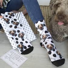 Put your dog on socks. Personalised Dog Pet Photo Socks By Solesmith Notonthehighstreet Com