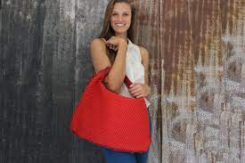 Bottega Veneta Ponza Hobo Red Silk Leather