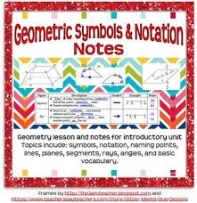 Grading tips for math teachers 🌟 give students clear guidelines. Geometric Symbols And Notation Guided Notes For Geometry Geometric Symbols Geometry Lessons Guided Notes