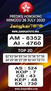 Prediksi Togel Hongkong Minggu 26 Juli 2020 September Minggu Pengikut