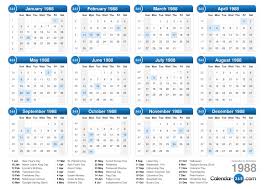 1988 Calendar Free Calendar Printables Printable Calendar Template Online Calendar