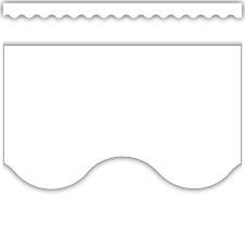 White Scalloped Border Trim Classroom Themes Storing Craft Supplies Colorful Borders