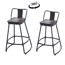 Shop dining chairs in all styles with multiple fabric options to match your unique space. Tongli Swivel Counter Stools With Backs Set Of 2 Metal Bar Stools Counter Height Patio Dining Chairs With Wooden Seat 26 Buy Online In Bahamas At Bahamas Desertcart Com Productid 168249127