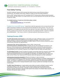 Food & quality safety research group is working on new amplification techniques, in their combination with nps and on the evaluation of dna based analytical methods for food analysis. Scs Food Safety Training Courses Scs Global Services