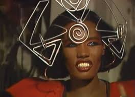 Grace Jones talking about reading “Interview with the Vampire” to prepare  for her role in “Vamp” (1986)