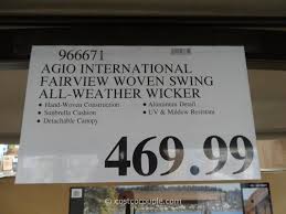 Agio International Fairview Woven Patio Swing Patio Swing Woven Patio