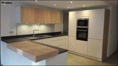 cuisine en u blanc bois et beton sur mesure nolte 2k cuisines haus kuchen kuchendesign modern moderne kuchenideen