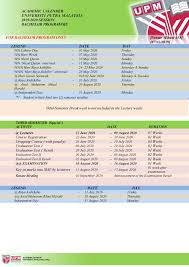 Kalendar akademik 2021/2022 (tarikh kemaskini: Academic Calender 2019 2020 Faculty Of Agriculture