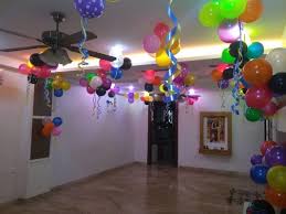 Simple birthday decoration surprise using blue and golden colour balloons at home. Party Decoration Ideas With Balloons Thelatestfashiontrends Com