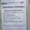 Pekerjaan helper di wings : 1