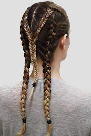 Three Braids Hairstyle For Layered Hair Sporty Hairstyles Long Hair Styles Hot Hair Styles
