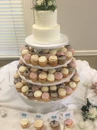 Wedding Cupcake Tower With 2 Tier Rustic Cake 3 Sweet Girls Cakery In 2020 Wedding Cakes With Cupcakes Wedding Cupcakes Rustic Simple Wedding Cake