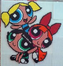 Deco Kdo Nat Perles Hama Les Super Nanas Powerpuff Hama Beads Disney Perles Hama Art Perle