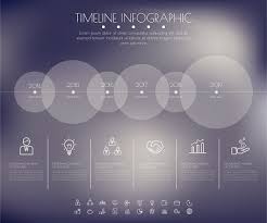 Vektorgrafik Timeline Circles Infographic Flat Vector Design Template Infografik Zeitleiste Design Zeitleiste