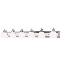 Find vanity lights at lowe s today. Livex 10506 05 Springfield 6 Light 48 Inch Polished Chrome Bath Vanity Wall Light