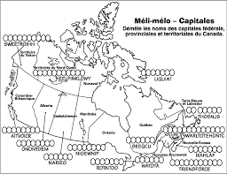 Map Of Canada In French Unscramble The Capitals Social Studies Teacher Social Studies Teaching Social Studies