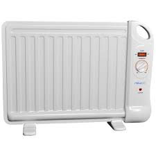 Newair Portable 400 Watt Electric Oil Filled Silent Slim Fit Design Under Desk Heater With Energy Efficient Operation White Ah 400 The Home Depot Portable Space Heater Portable Heater Radiator Heater