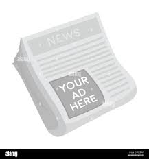 Classified ads in newspaper icon in ...